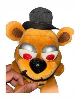 Freddy Plush Teddy Bear with Black Hat - Orange Plush Kids Toy